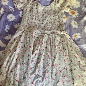 NWT! Altar’d State Tullabee Floral Pink and White Dress
